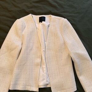 Zara Cream Textured Women's Blazer